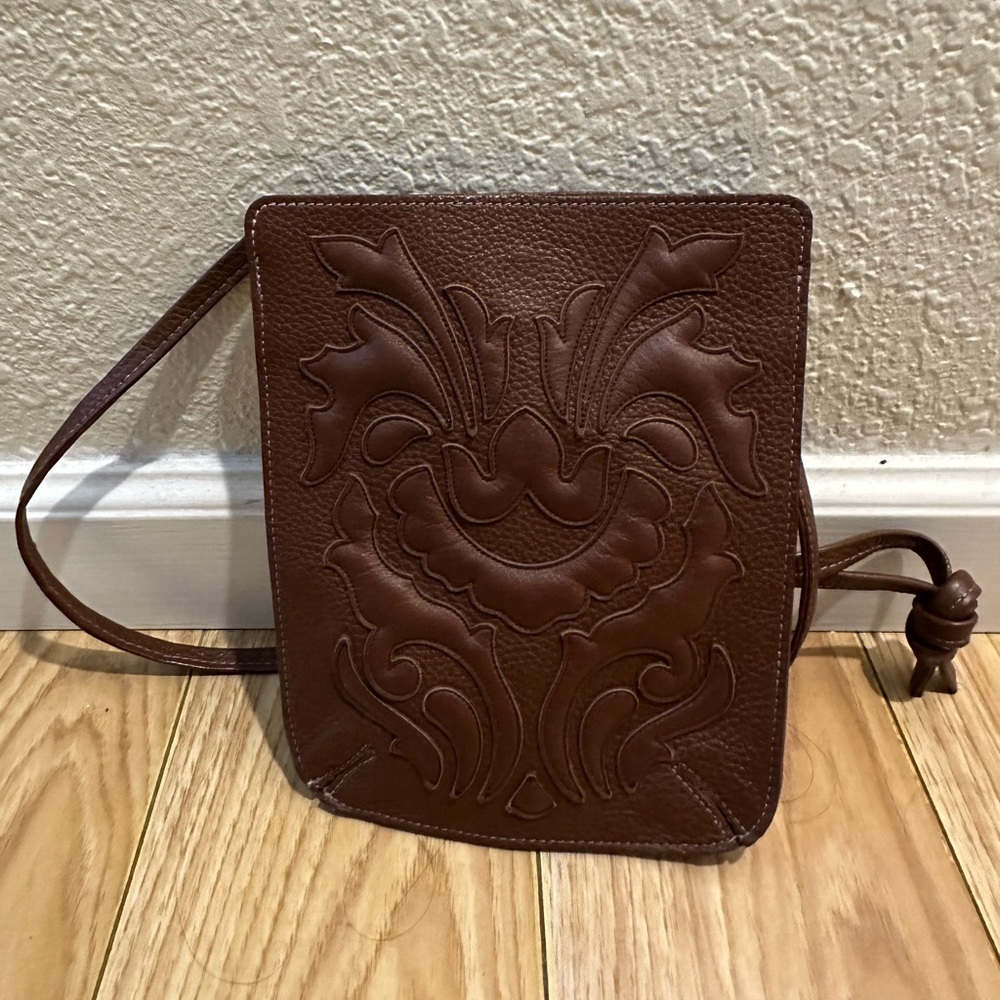 Lucque Brown Leather Crossbody Bag Mini